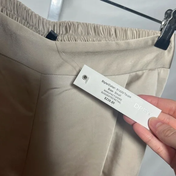 Drew Eva Satin Pants in Taupe